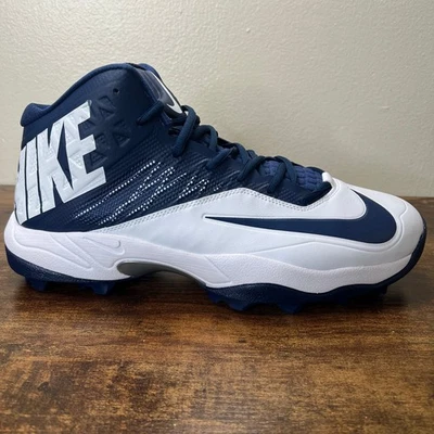 Nike Zoom Code Elite 3/4 Football Cleats 15 Mens Sports Blue White 603370 Swoosh - Image 1 of 4