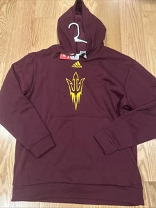 Adidas NCAA Arizona State Sun Devils Fleece Hoodie Sz L HZ7429 Men’s Outdoor - Picture 1 of 5