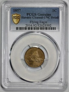 1857 Flying Eagle Cent 1c PCGS UNC Detail - Picture 1 of 5