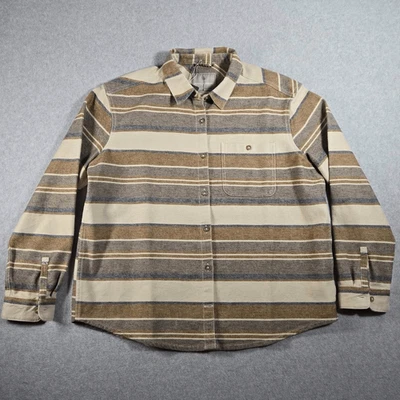 Womens Royal Robbins Flannel Shacket Button Shirt Clouds Resr Hemp Large Relax F - Image 1 of 4
