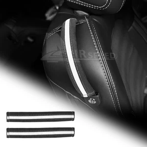 Correa de fijación de cinturón de seguridad de gamuza negro blanco para Ford Mustang 2015-2025 - Imagen 1 de 9