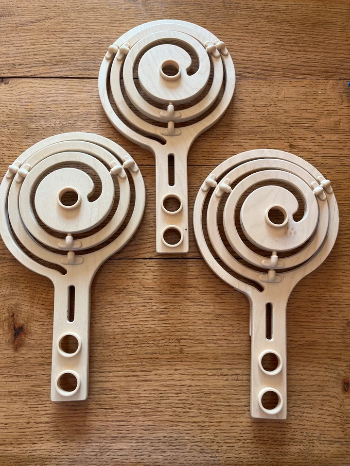 Hape Quadrilla Marble Run Construction The Luge Wooden Spiral Add-On 3 Pieces! - Image 1 of 1