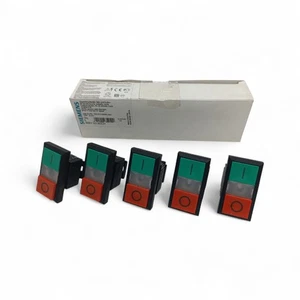 SET 5 pezzi Siemens 3SB3101-8DC21 Doppio pulsante illuminato, 22 mm, NUOVO - Foto 1 di 4
