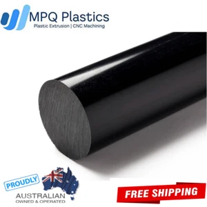 Black Acetal Rod 20mm Dia x 1000mm Long Engineering Plastic Delrin Ultracetal - Picture 1 of 6