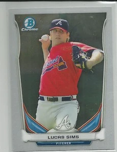 Lucas Sims Atlanta Braves 2014 Bowman Chrome Draft Top Prospect - Picture 1 of 2