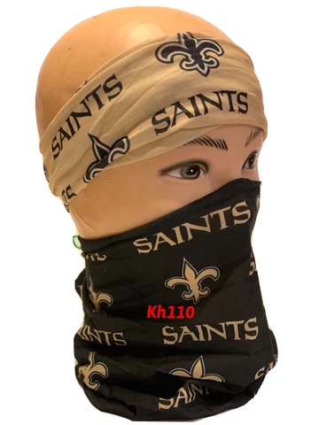 New Orleans Saints NFL Face Mask Bandana Balaclava Headwear Neck Scarf Cover