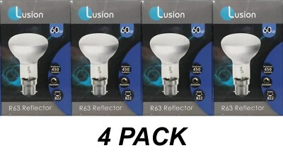 4 x 60W Incandescent R63 Reflector Light Globes Bulbs Bayonet B22 BC Dimmable - image 1 of 4