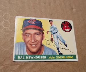 1955 HAL NEWHOUSER #24 BASEBALL CARD CLEVELAND INDIANS 24 TOPPS TRADING GUARDIAN - Picture 1 of 7