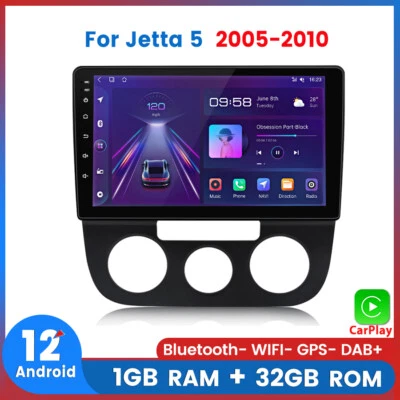 For Jetta 5 2005-2010 Android 12 Car Radio WIFI Bluetooth GPS NAVI RDS USB DAB+ - Image 1 of 4