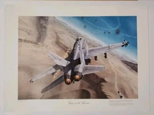 Morton Thiokol Poster - STING OF THE HORNET von Mark Waki 1990 - NAVY F/A-18A - Bild 1 von 10