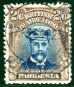 RHODESIA BSACo KGV Admiral SG.302 2s/6d Ultramarine & Sepia Cat £100+ EBLUE13 - Picture 1 of 6