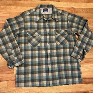 Pendleton The Original Board Shirt Flanell Herren L Surf kariert Wolle Windowpane - Bild 1 von 9