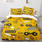 Doona Cover Bedroom Engineering Vehicle Decor Soft Bedding Set S/D/Q/K Best Gift