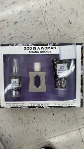 New Ariana Grande God Is A Woman Body Mist Perfume Spray Souffle 3 pcs Gift Set