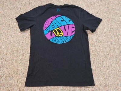 Nike Shirt Mens Small Black Peace Love Basketball Smiley Face Mushroom Swoosh Foto 1 de 4