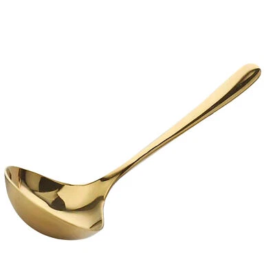 Cucharón de cocina 304 acero inoxidable tamaño grande mango largo cucharón de cocina Foto 1 de 4