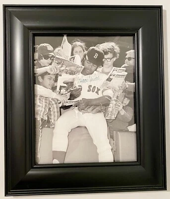 Rare Reggie Smith Red Sox Signed Framed Picture w/fans @ Fenway COA — 第 1/4 张图片