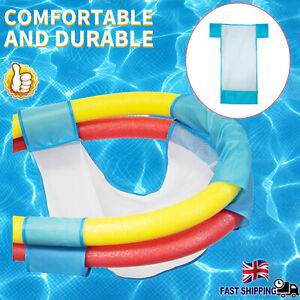 Water Relaxation Floating Swimming Bed Seat Pool Noodle Sling Mesh Chair Net  AU