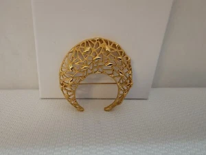 Vintage Monet Gold Tone Cresent Moon Brooch - Picture 1 of 6