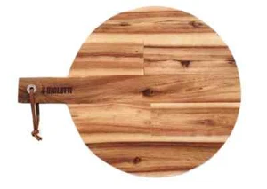 Bialetti Paddle Serving Board High Quality Acacia Wood Round 63 x 50cm - Picture 1 of 1
