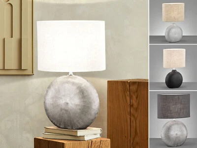 FISCHER & HONSEL Schmale Tischleuchten mit Keramikfuß - schöne Lampen für Fensterbank & den Flur