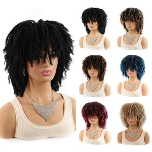 Peluca completa rizada pequeña rizada tubo natural africano trenza sucia tubo punk rizado hueco pelo rizado - Imagen 1 de 18