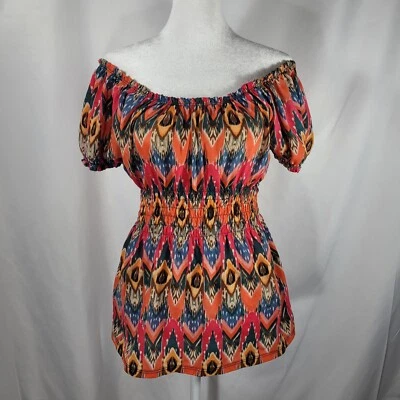 Vestido corto informal Studio M talla S informal para mujer Ikat multicolor  Foto 1 de 4