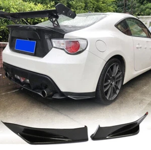Carbon Fiber Rear Bumper Splitters Canards Fins For Subaru BRZ Toyota 86 2013-18 - Picture 1 of 15