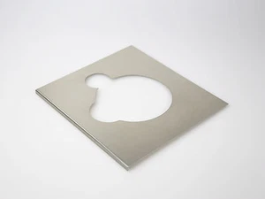 Placa de cubierta placa facial para Thorens TD 125 acero inoxidable cepillado - Imagen 1 de 8
