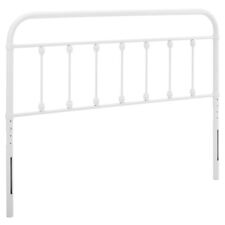 Modway Sage Modern Farmhouse Full Metal Spindle Headboard in White