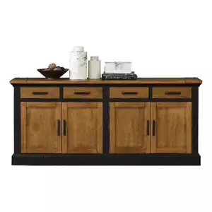 Toulouse Wood Credenza Office Storage Console TV Entertainment Stand Black - Picture 1 of 6