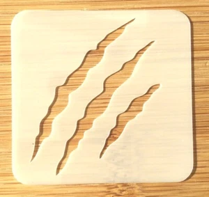 Face painting stencil halloween reusable washable slash marks 190 mic mylar - Picture 1 of 4