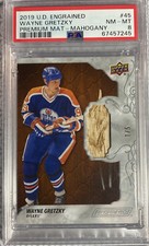2019 Upper Deck Engrained Wayne Gretzky Premium Materials-Mahogony Stick-PSA 8