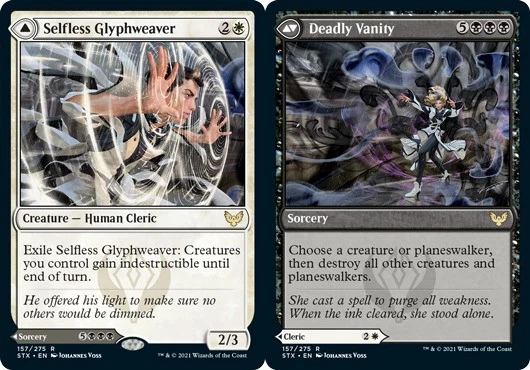 x1 Selfless Glyphweaver // Deadly Vanity - Strixhaven: School of Mages - NM - MT - Image 1 of 1