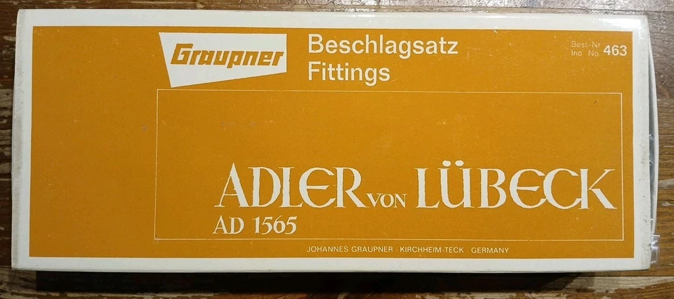 Graupner 463 Beschlagsatz Adler von Lübeck Rarität Neu/OVP - Bild 1 von 3