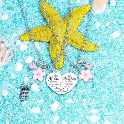 Elegante collana in argento per mamme e figlie in elegante lega di zinco - Immagine 1 di 2