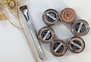 BRONZE & BROWNS LOT 7💋BareMinerals Assorted Eye Shadow Color Brush Luster *LOOK - Picture 1 of 6