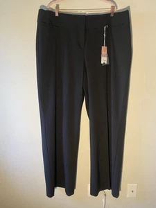 Lane Bryant The Allie Womens Black Dress Pants Tailored Stretch Wide Leg Sz 20L - Picture 1 of 11