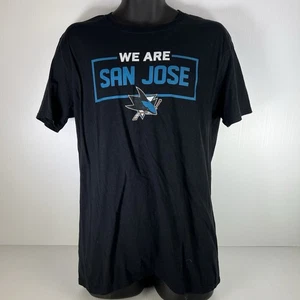 Fanatics San Jose Sharks NHL Licensed Graphic T-Shirt Mens L Black/Blue 54/75 - Picture 1 of 6