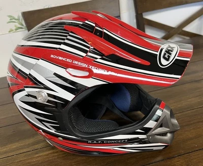 CKX VX7 Off-Road Dirt Bike-DOT Approved-Red Graphic Helmet-YOUTH-Size: Medium  - Image 1 of 4