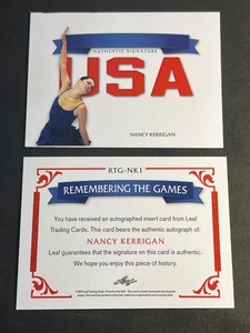 2012 Leaf BLANK BACK PROOF MISSING AUTO/FOIL & # USA Nancy Kerrigan - Picture 1 of 2