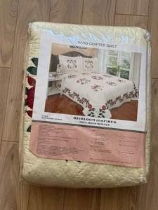 Vtg King Size Hand Crafted Cotton Quilt Baltimore Album  100” x 90” New In Bag - Picture 1 of 6