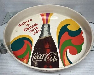 Vintage 1970s Coca Cola Chispa Mexican Advertising Serving Tray - Picture 1 of 7