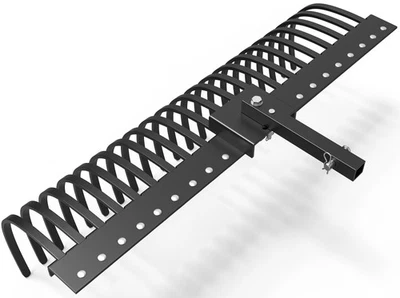 Rastrillo de remolque detrás de paisaje, rastrillo de tractor de 60 pulgadas con receptor de 2" para ATV UTV, 21 S... Foto 1 de 4