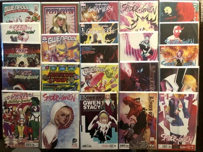 22X GWEN STACY LOT! FAC 1ST APP SPIDER-GWEN! GWENPOOL! EDGE OF SPIDER-VERSE 1 2! - Image 1 of 4