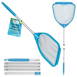 5ft Handheld Spa, Hot Tub, Swimming Pool Cleaning Net & Pole - Fine Mesh Netting - Picture 1 of 5