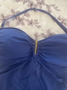 Calvin Klein Swimsuit One piece Swimwear sz 8 Blue bikini - Picture 1 of 8