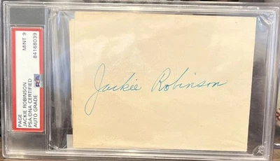 Jackie Robinson Autographed Page PSADNA MINT 9 - Image 1 of 3