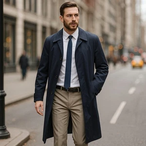 Tom James Wollmantel schwarz Herren 50R - Bild 1 von 9