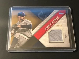 2018 Topps Series 2 Major League Material Relic Corey Kluber Indians Gold /50 - Bild 1 von 2